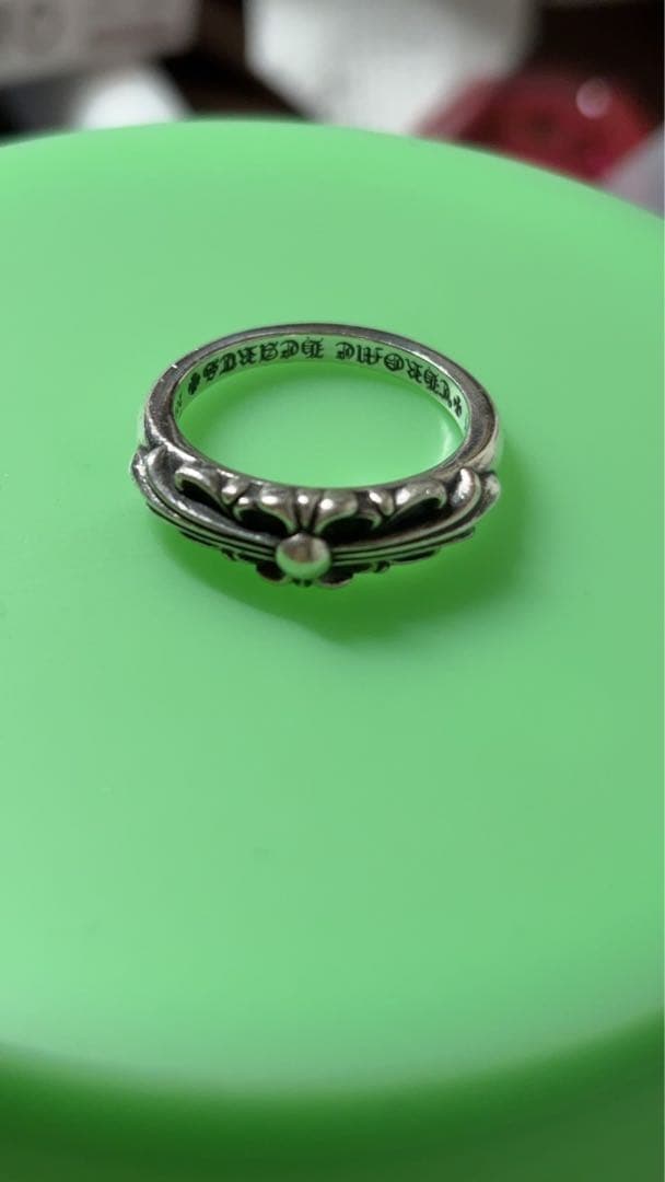 CHROME HEARTS ベイビークラシック フローラルクロス リング　17号