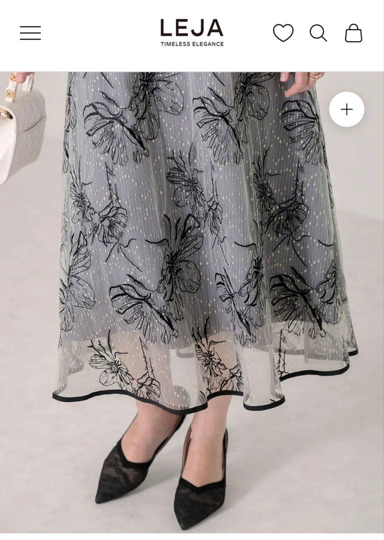 LEJA 花柄ラメレースワンピースドレス Mサイズ 新品未使用・タグ付き