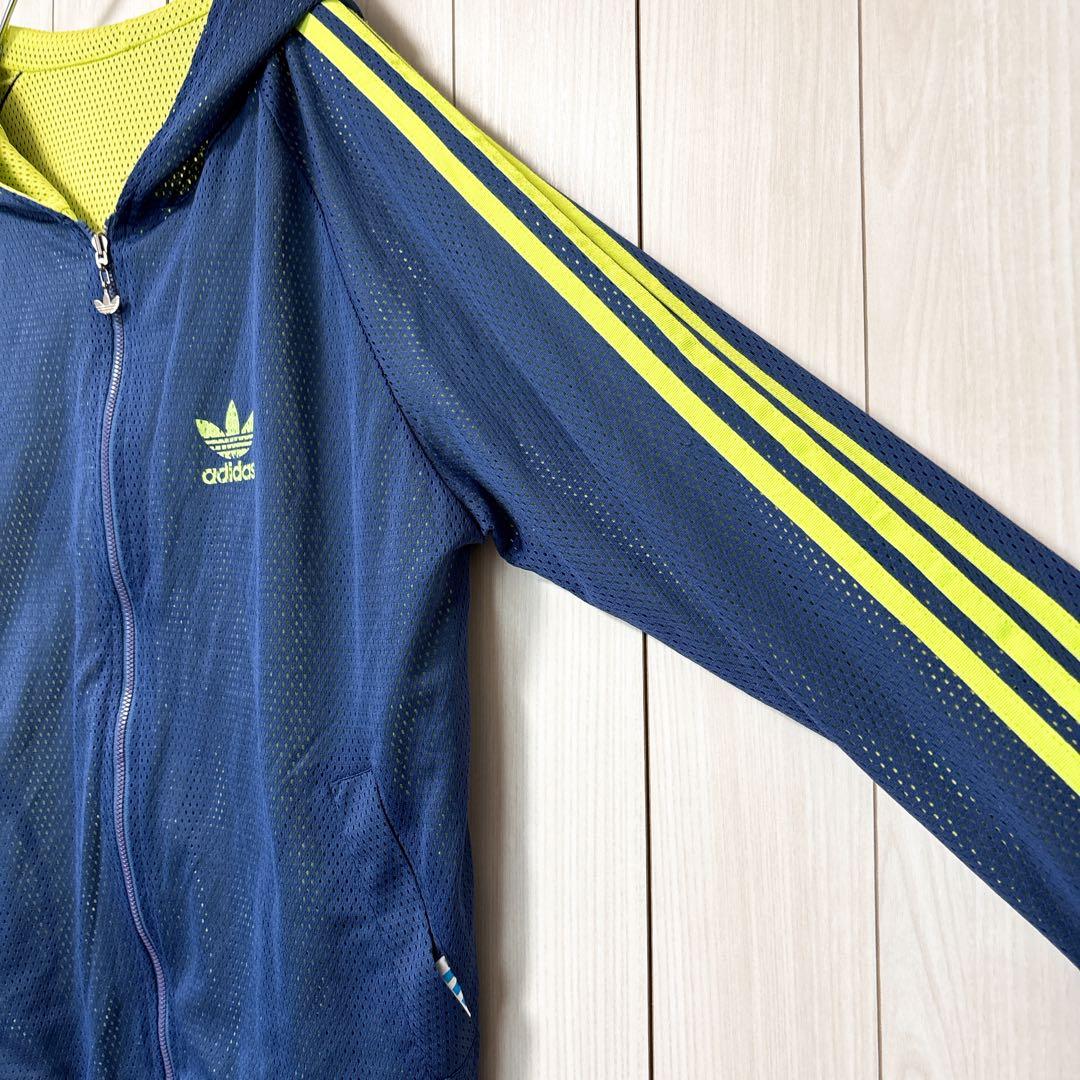 アディダス adidas トラックジャケット リバーシブル メッシュ フードロゴ
