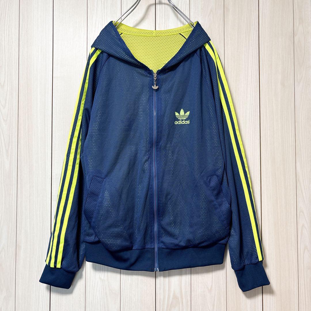 アディダス adidas トラックジャケット リバーシブル メッシュ フードロゴ