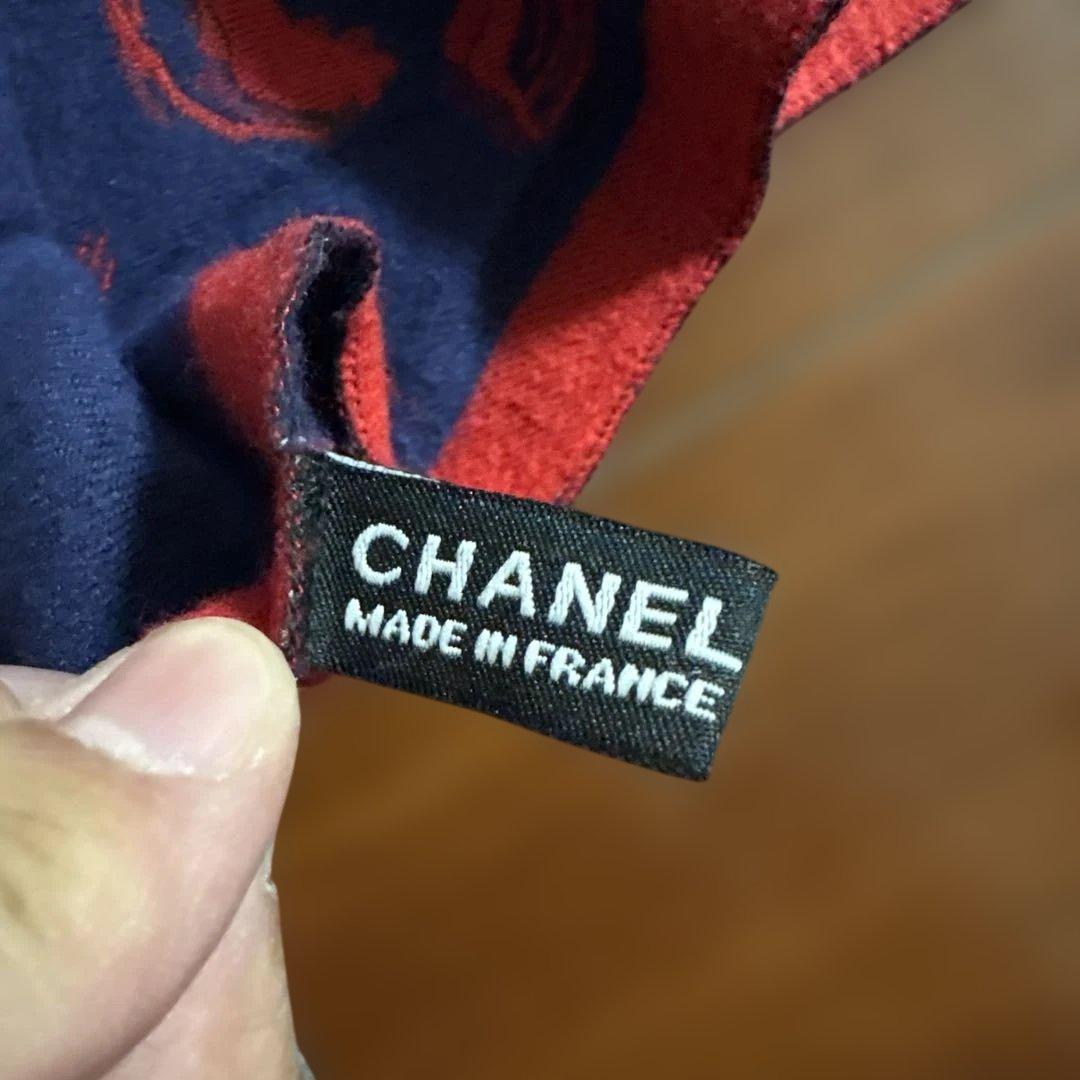 シャネル No.5 ストール ネイビー レッド