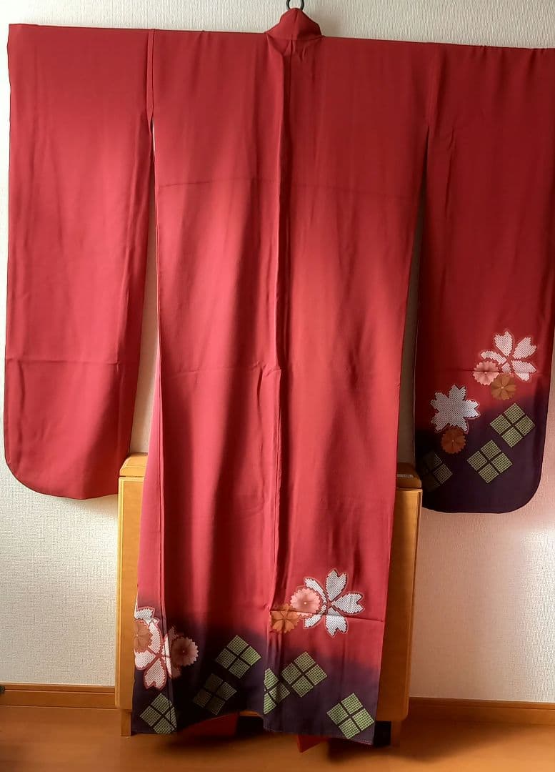 振袖セット 赤色 168cm着用