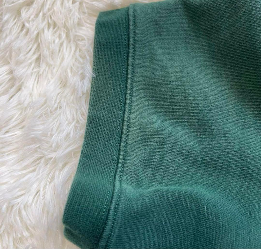 GOLFICKERS ゴルフ ポロシャツ スウェット 半袖グリーンサイズL