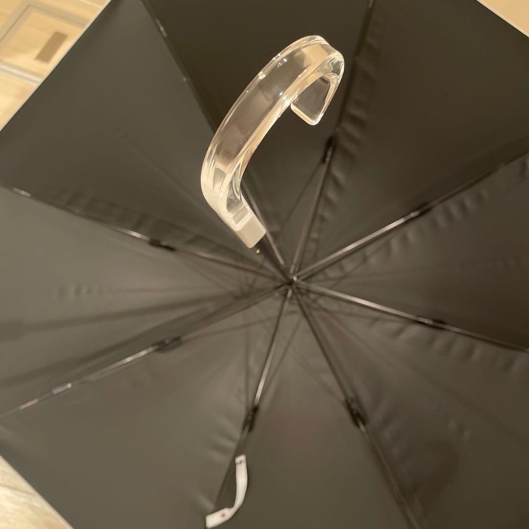 ❤️クリアハンドルが素敵サンバリア100 Mサイズ長傘 MOKU グレー 晴雨兼用