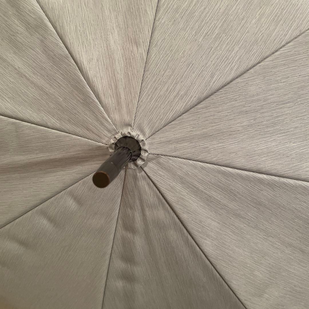 ❤️クリアハンドルが素敵サンバリア100 Mサイズ長傘 MOKU グレー 晴雨兼用