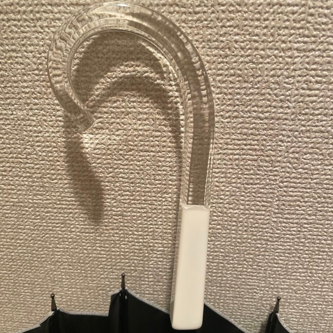 ❤️クリアハンドルが素敵サンバリア100 Mサイズ長傘 MOKU グレー 晴雨兼用