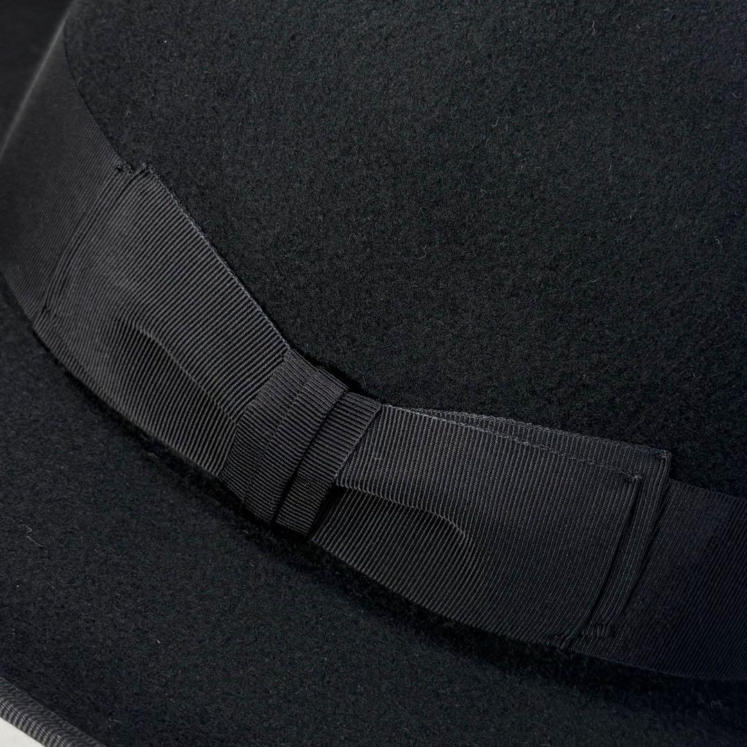 ラス1‼️STETSON SE827 フラットブリムフェルトハット　黒色