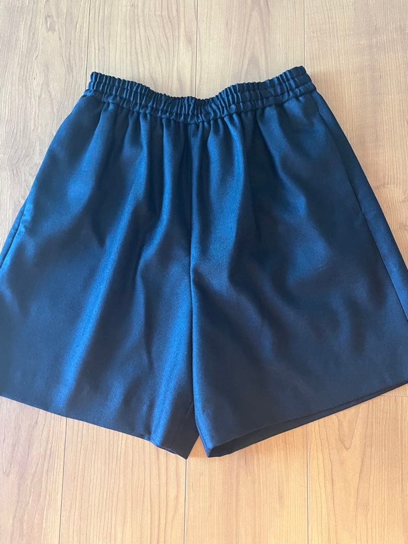 aya IENA イエナ　ウォッシャブルウールショートパンツ　ブラック