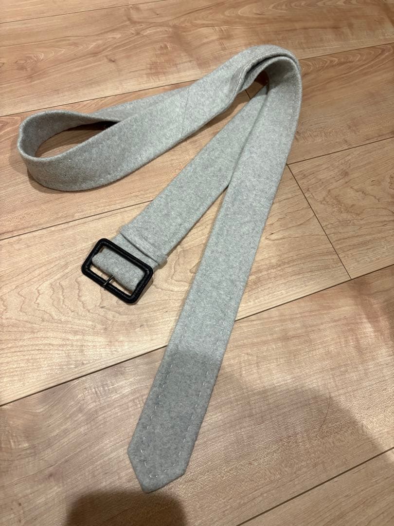 ぺんたろうBurberry バーバリー　グレー　ロングコートラビットファー