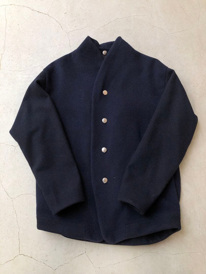 the Sakaki スタジャン Mサイズ　ネイビー　カシミア混紡　美品