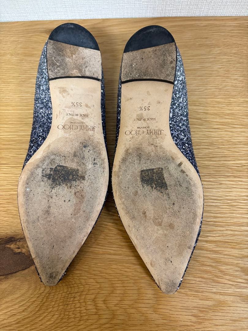 【極美品】JIMMY CHOO フラットシューズ 35½（22.5cm）
