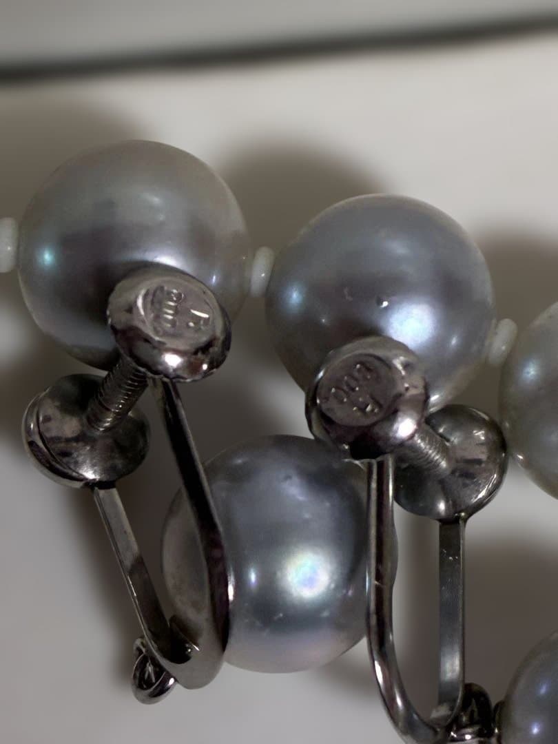 真珠ネックレスとイヤリングセット