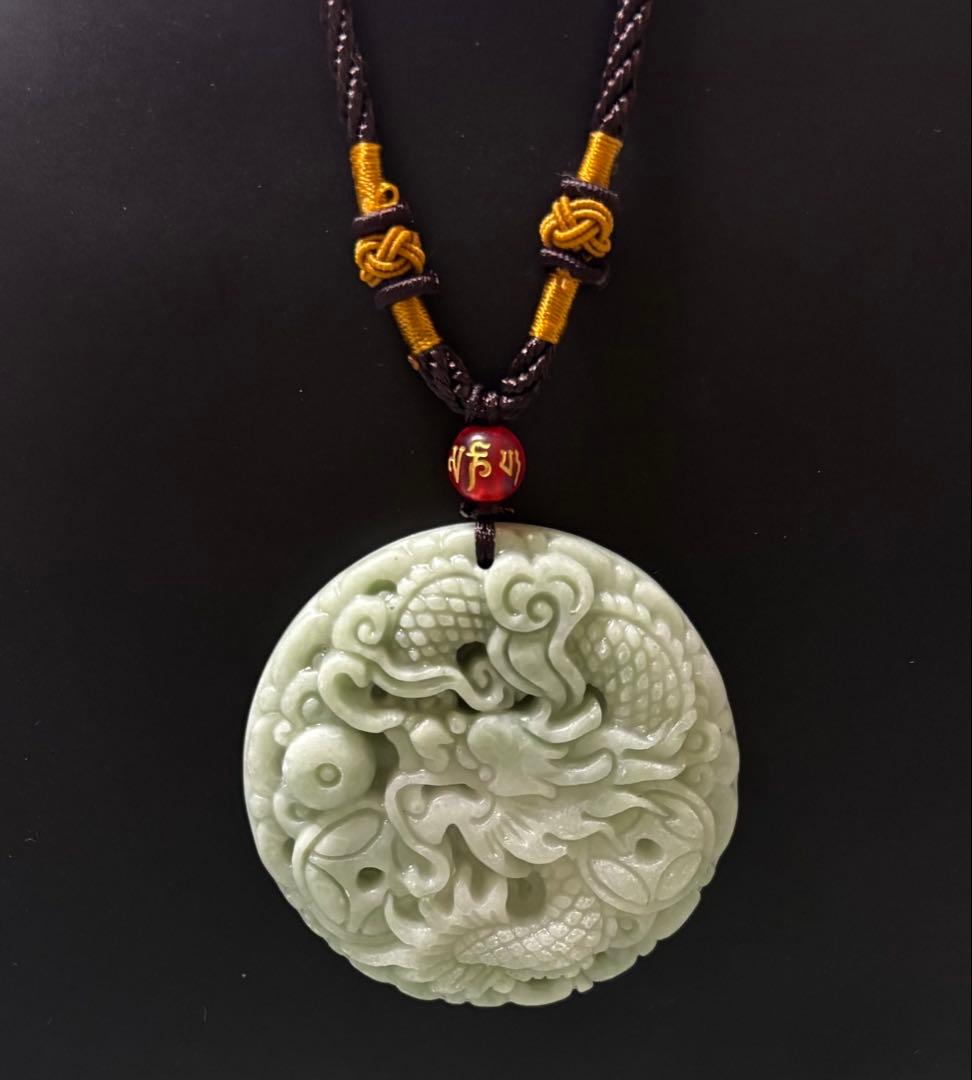 Yamaguchi Jr（ 天然サーペンティン 龍神ペンダント（岫玉石）