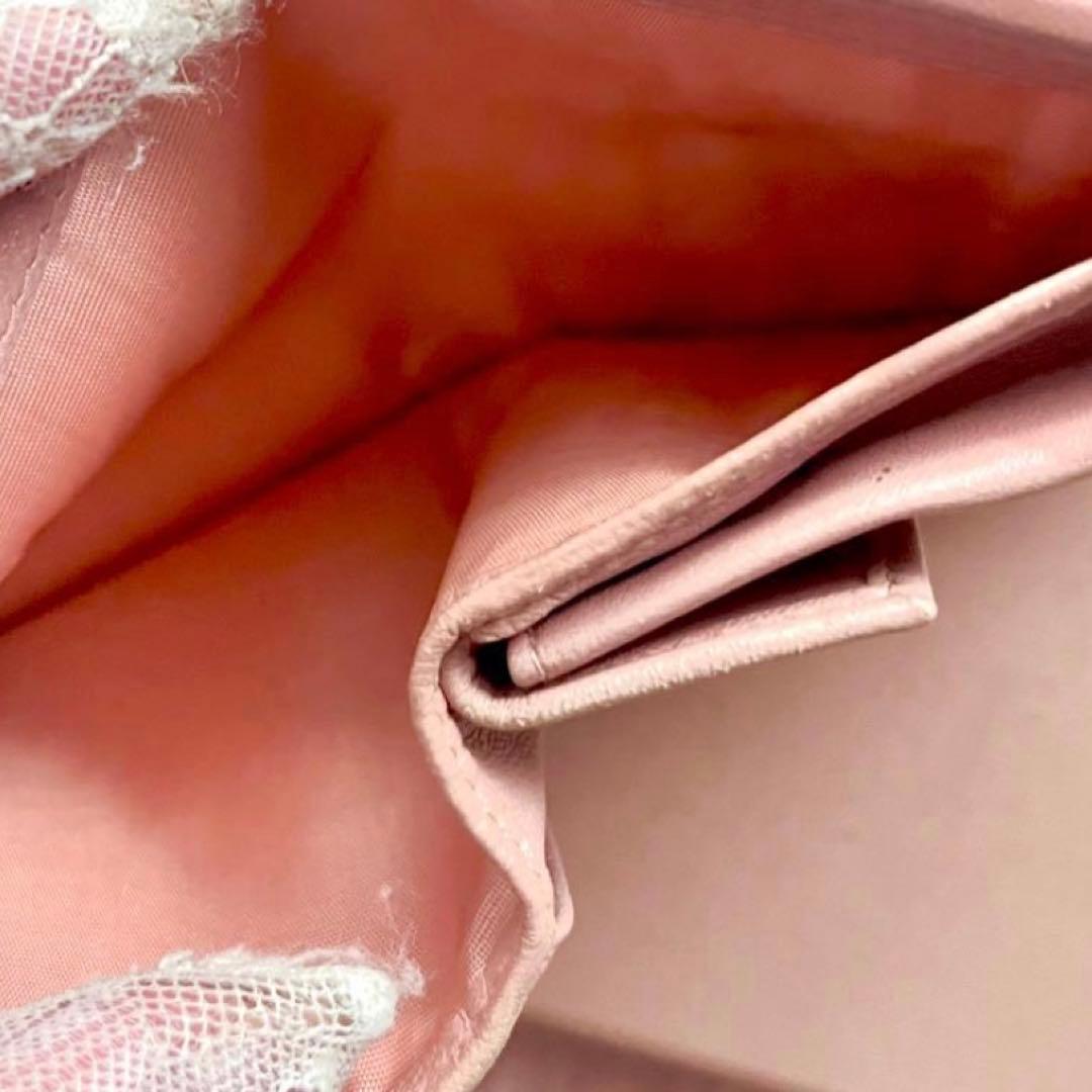 miu miu ミュウミュウ マテラッセ ビジュー パール 二つ折り財布 箱付き