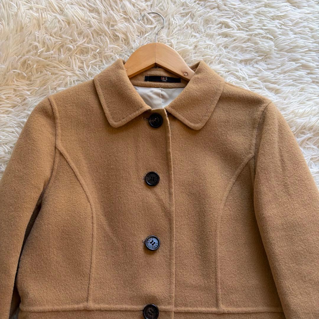 ダックス ロンドンロング ウールコート キャメル ハウスチェック Lサイズ