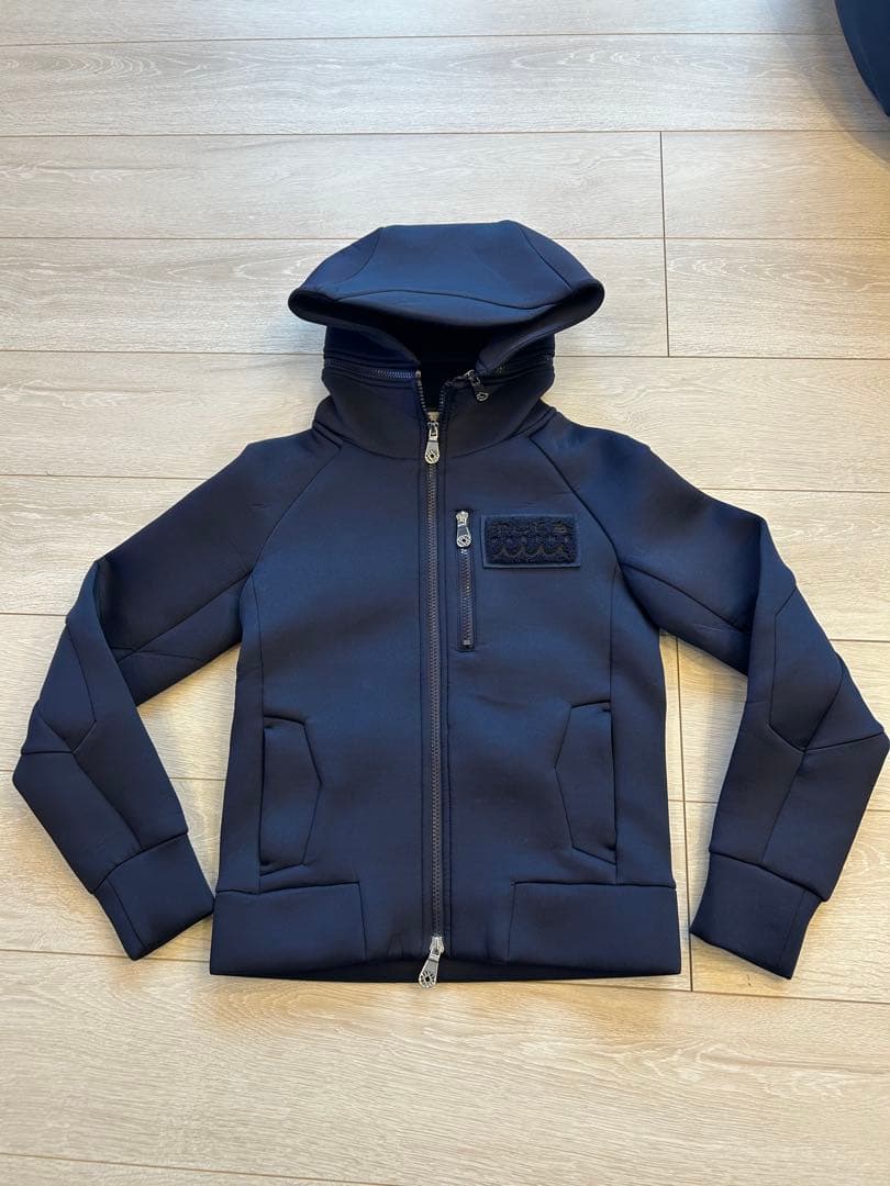 めちゃかわいい♡スウェットセットアップフード付き　刺繍　ネイビー　S