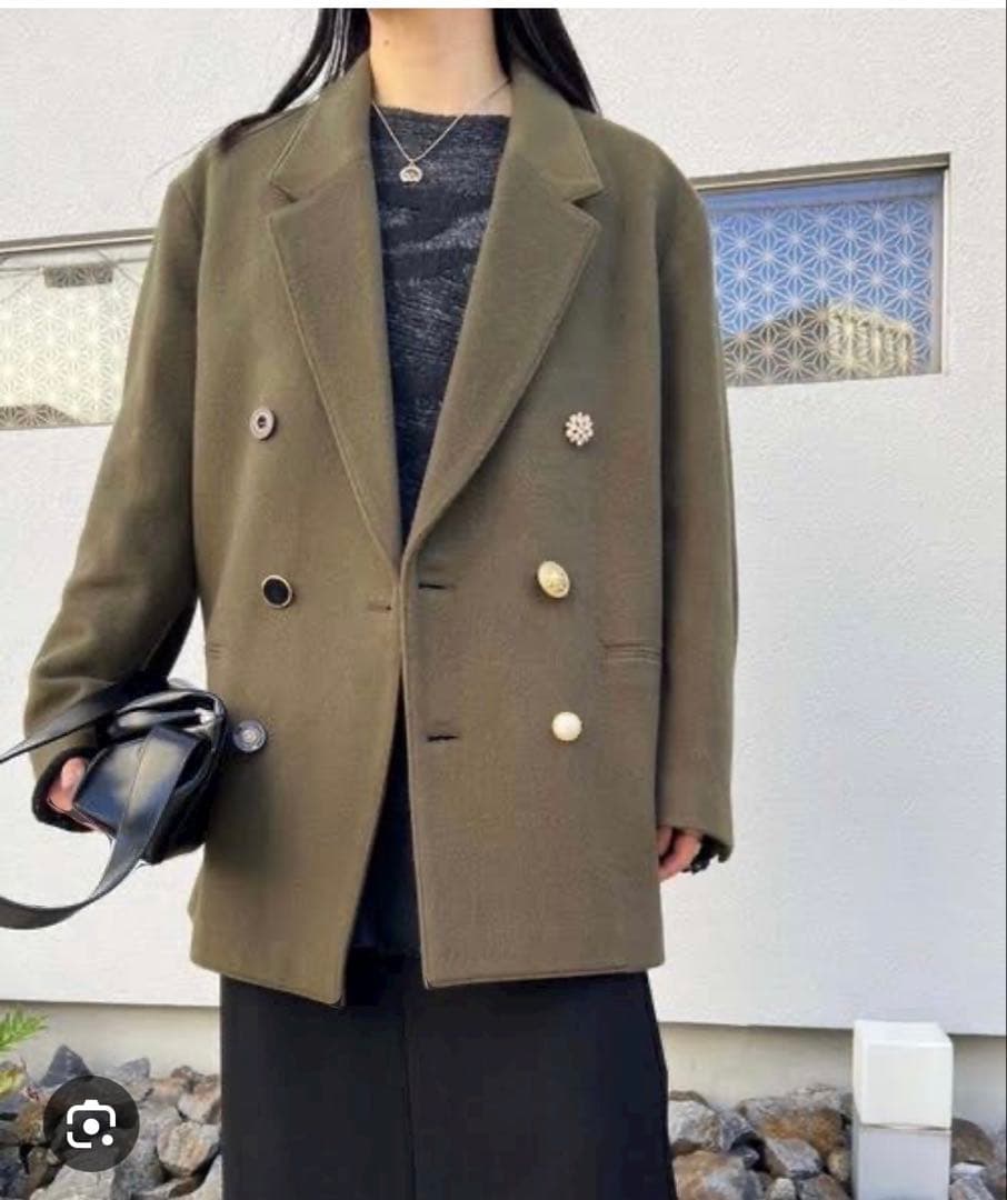 Ameri UND EMBELLISH PAPA JACKET　カーキSサイズ