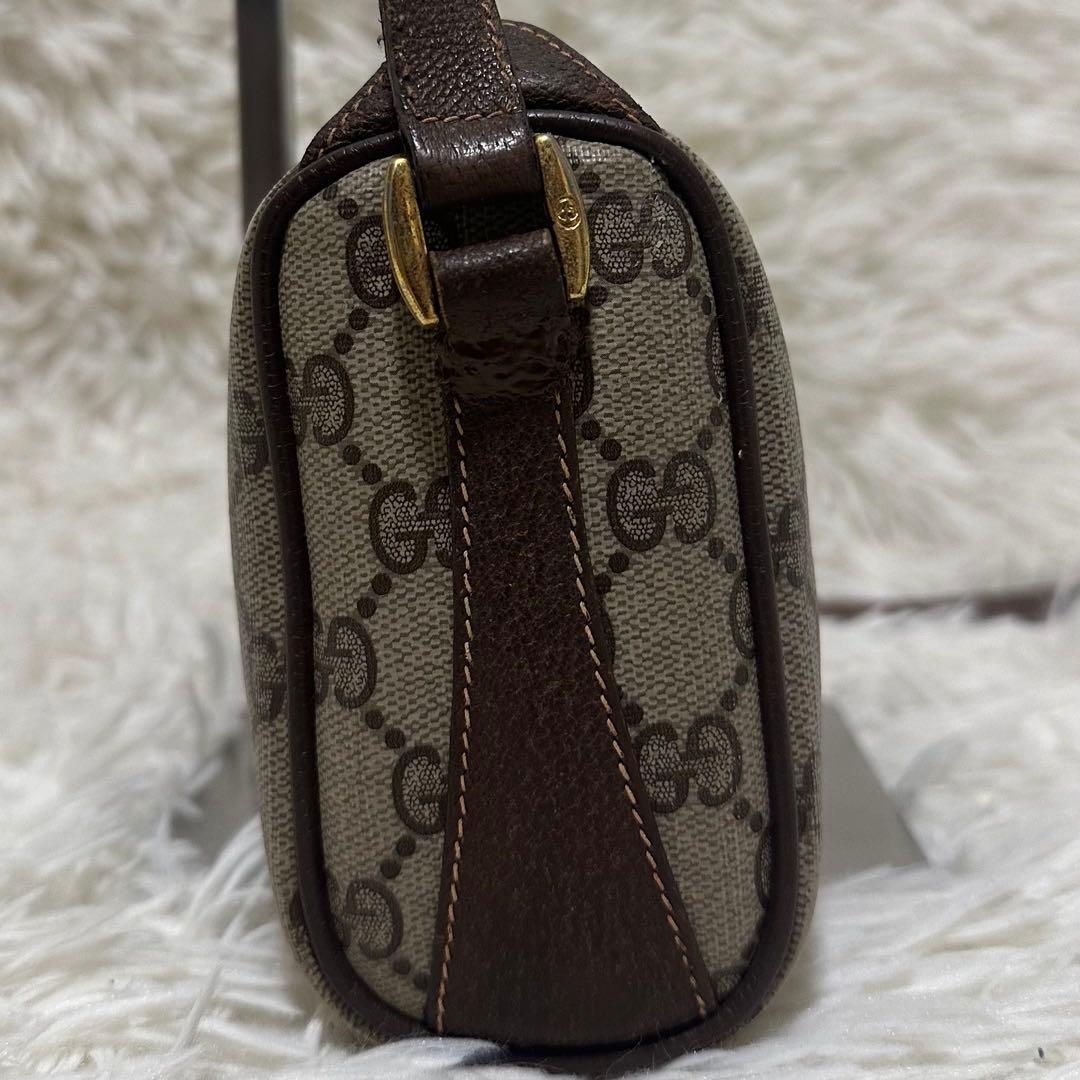 値下げ グッチ シェリーライン GG キャンバス レザー ショルダーバッグ