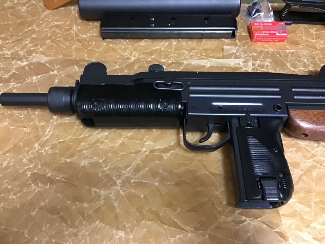 s*5様 SMG合法 マルシン工業 未発火美品 UZI 金属モデルガン ウッドス