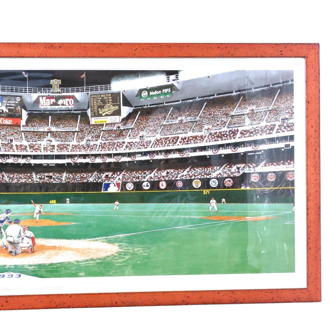 リトグラフ　1993 ワールドシリーズベースボール　フィリーズ対ブルージェイズ