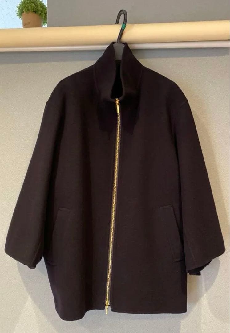 23区 【最終価格】ウールリバー スタンドカラーコート 38 M ネイビー