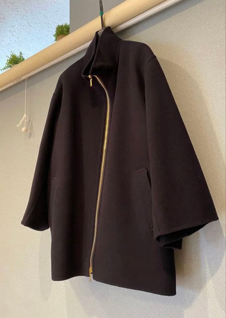 23区 【最終価格】ウールリバー スタンドカラーコート 38 M ネイビー