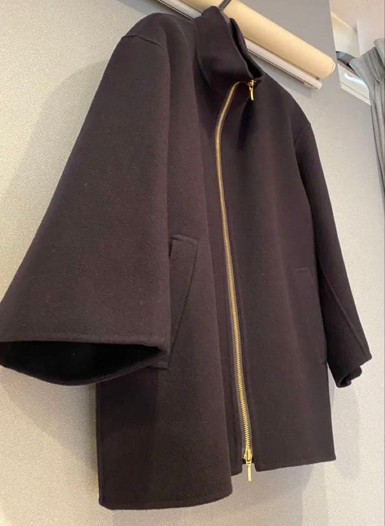 23区 【最終価格】ウールリバー スタンドカラーコート 38 M ネイビー