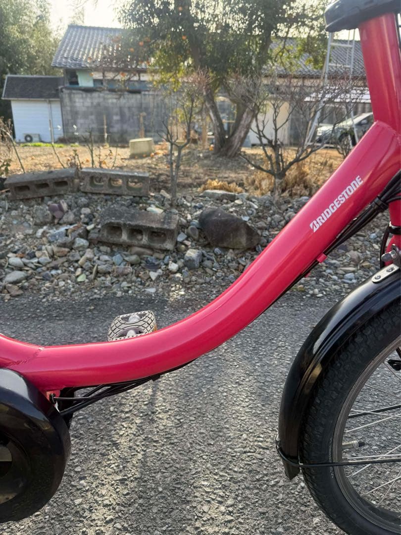 電動アシスト自転車 ピンク 前バスケット付き