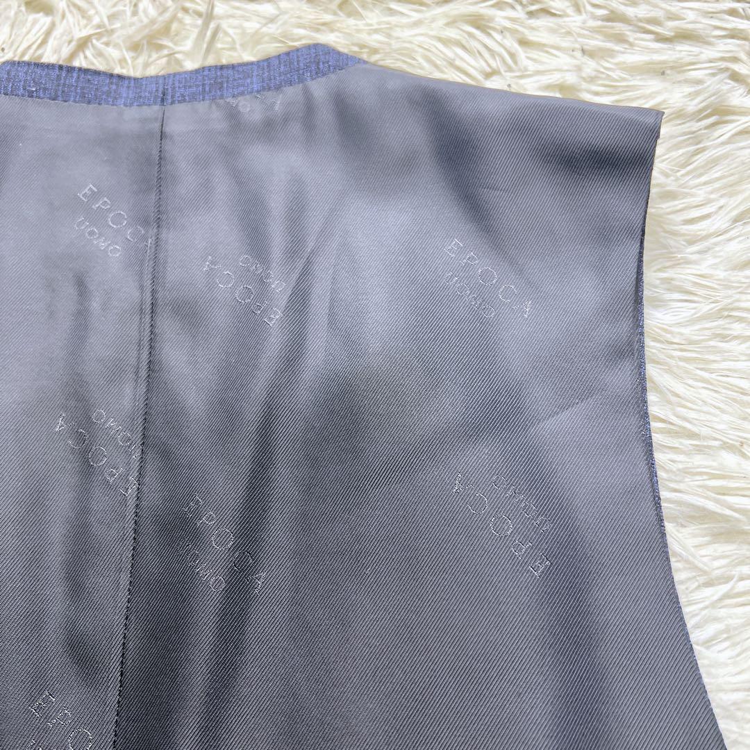 【希少】エポカウォモ スーツ スリーピース 総柄 ネイビー L