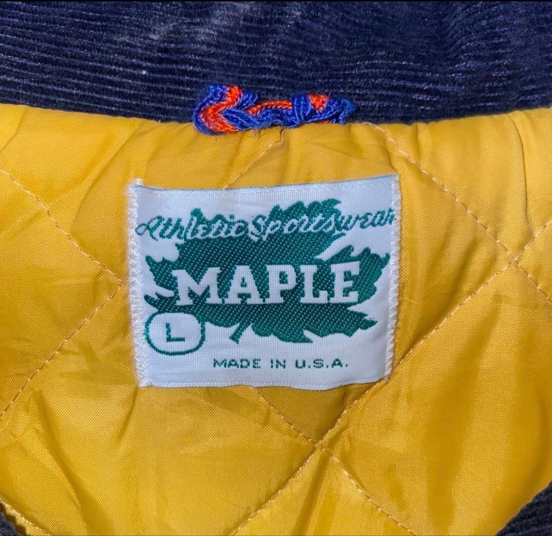 天*様 maple ヴィンテージ　スタジャン USA 襟付き　コーデュロイ　アメ