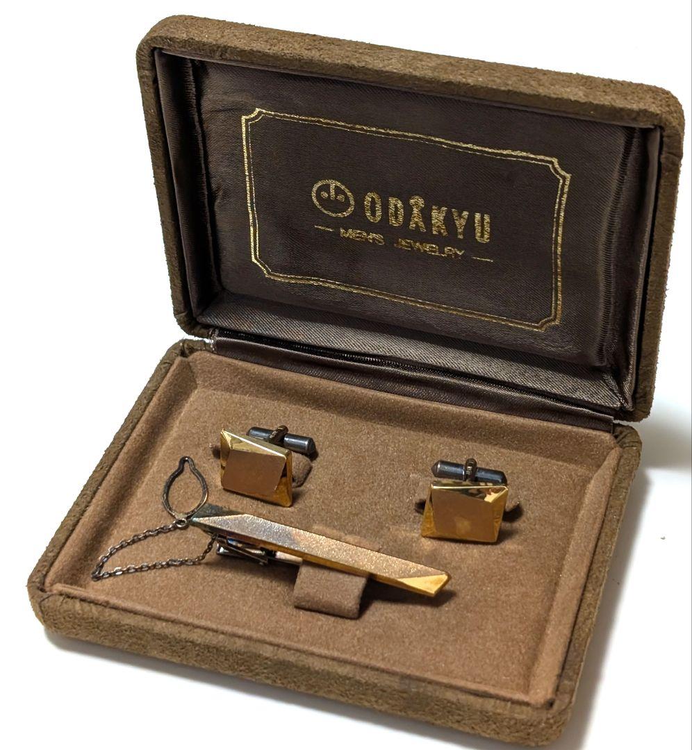 ODAKYU 18K カフリンクスとタイピンセット