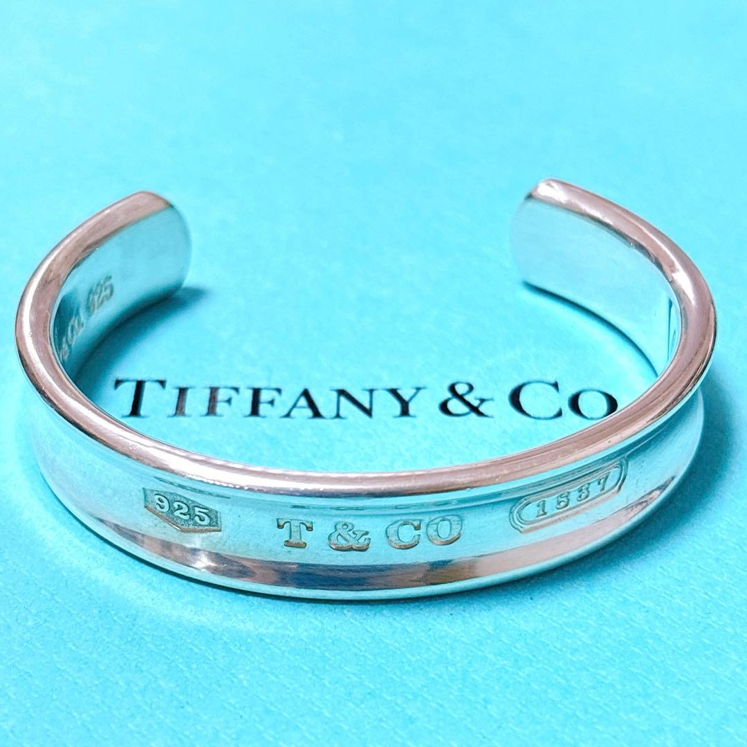 【美品】ティファニー ナローカフ ワイドバングル ブレスレット SV925