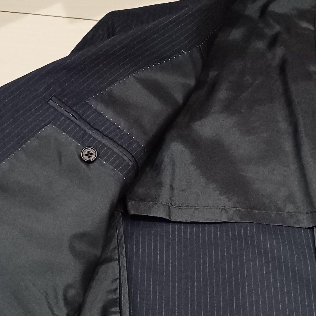【BURBERRY BLACK LABEL】スーツ（42L）濃紺ストライプ