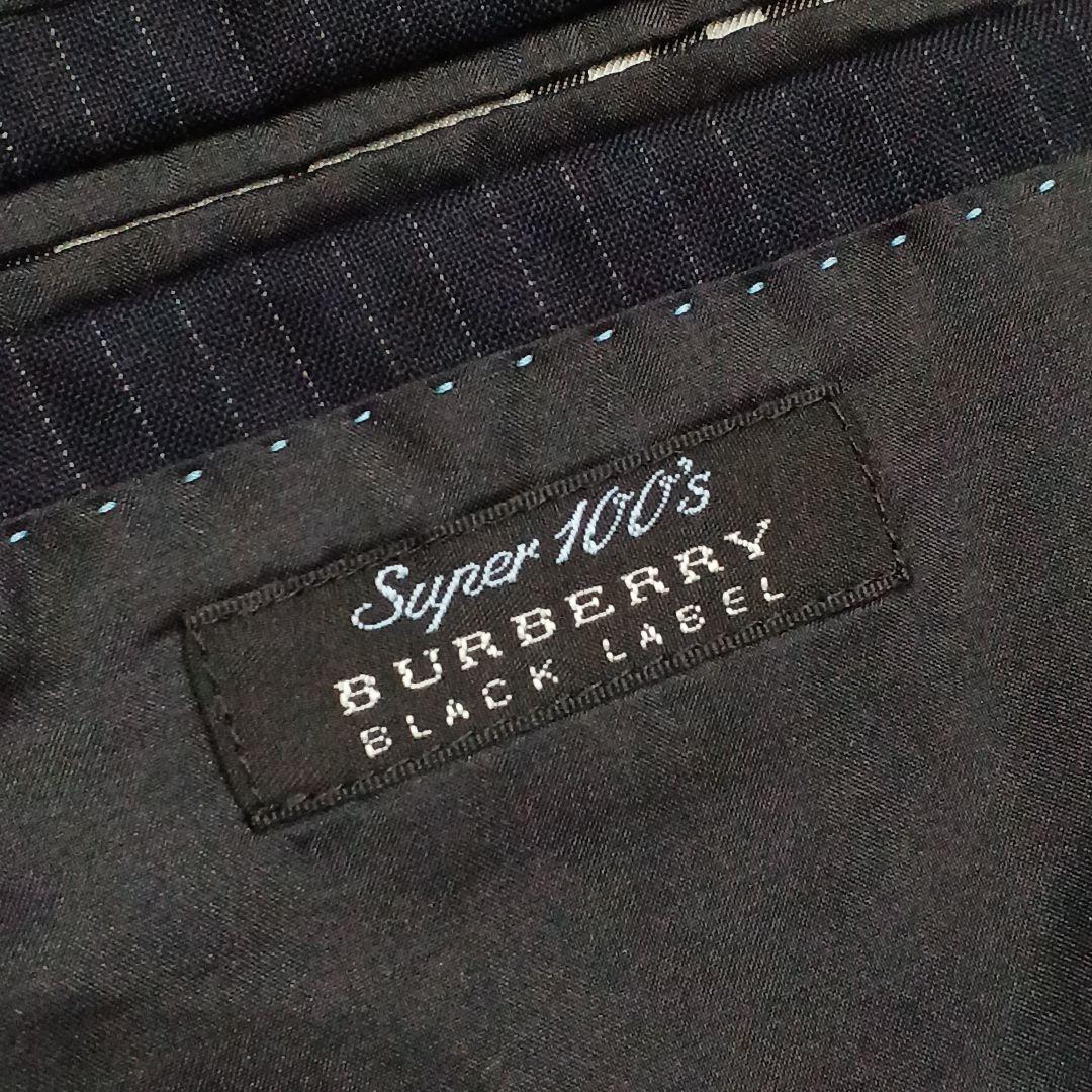 【BURBERRY BLACK LABEL】スーツ（42L）濃紺ストライプ
