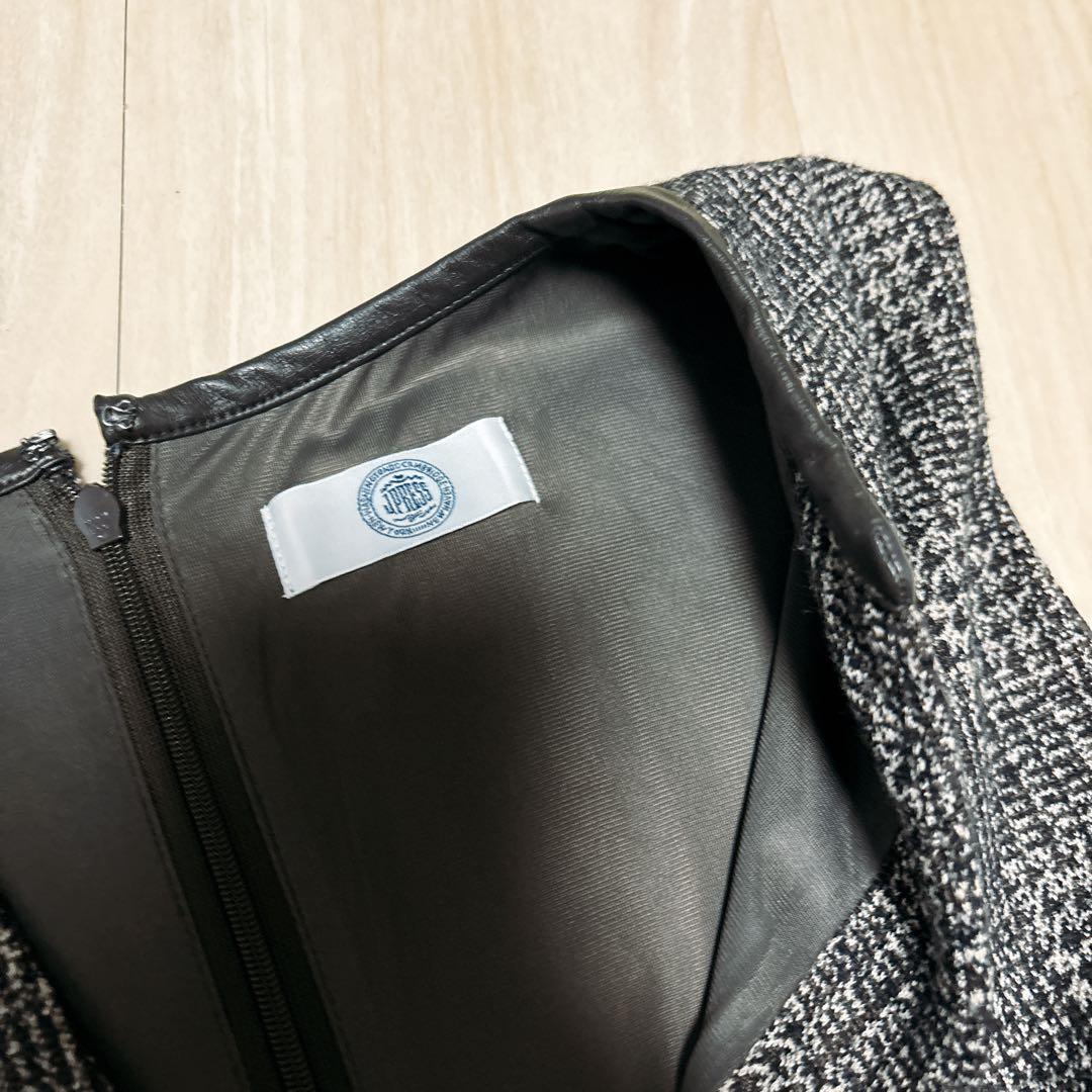 ジェイプレス　洗える　チェック ジャカード ジャンパースカート　ワンピース