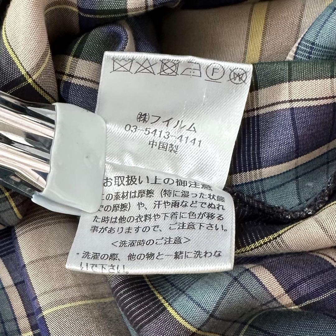 美品✨ダブルスタンダードクロージング コンパクトテンセルチェックロングワンピース