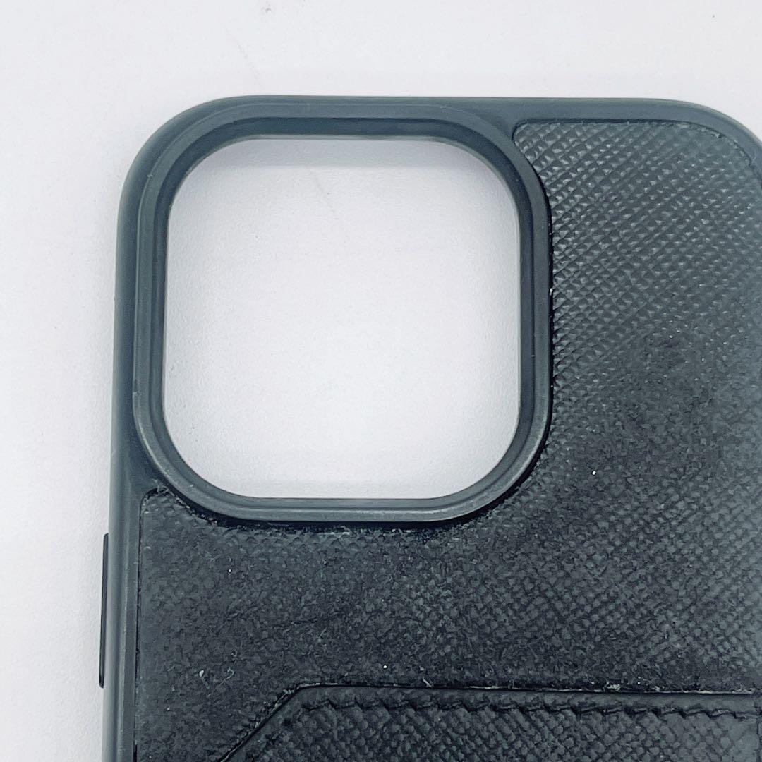 【PRADA】iPhone14 Pro用 スマホケース ブラック 三角プレート