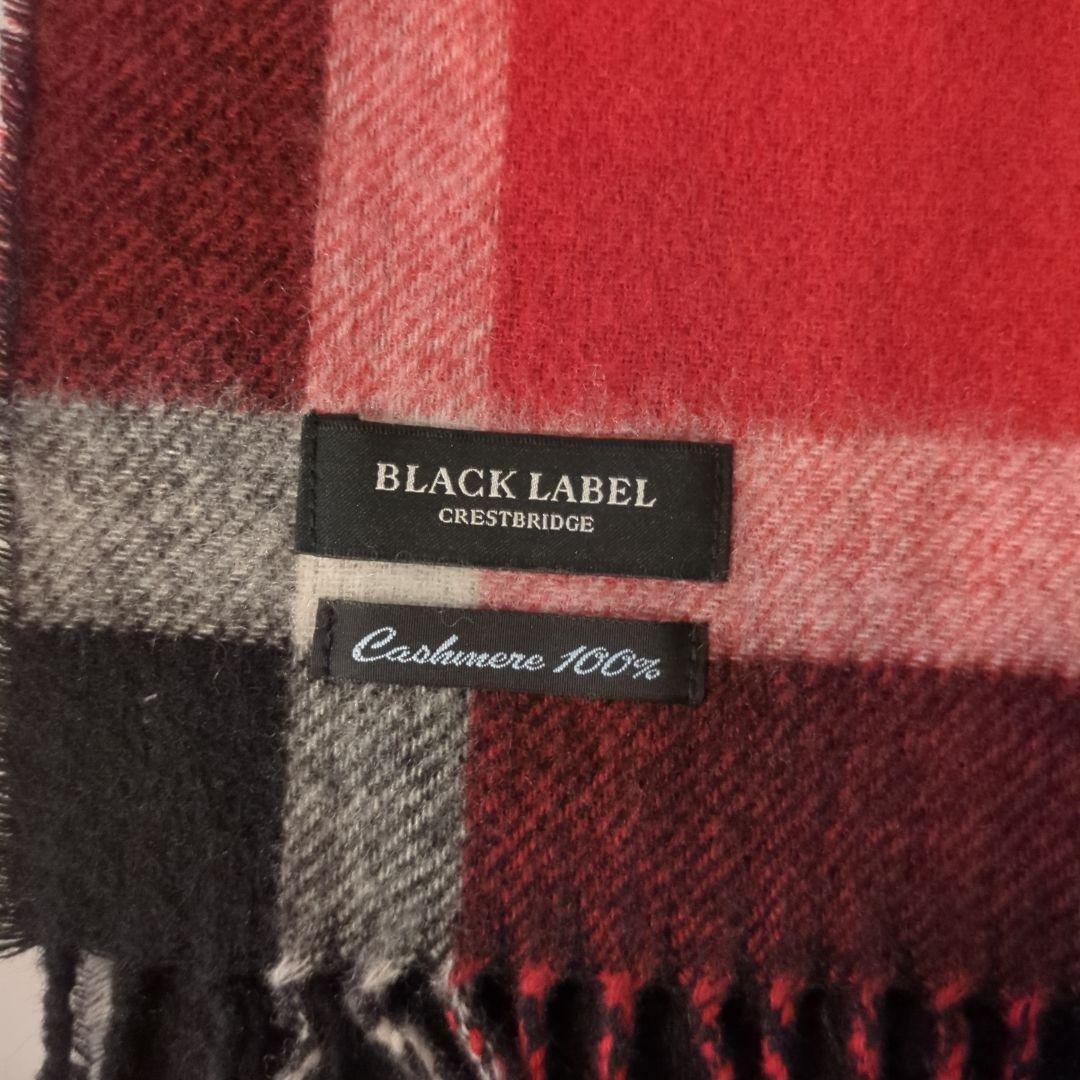 BLACK LABEL CRESTBRIDGE カシミヤ チェック柄マフラー
