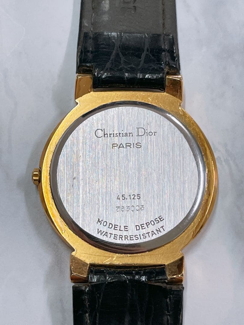 電池交換済み Christian Dior 腕時計 クォーツ ゴールド