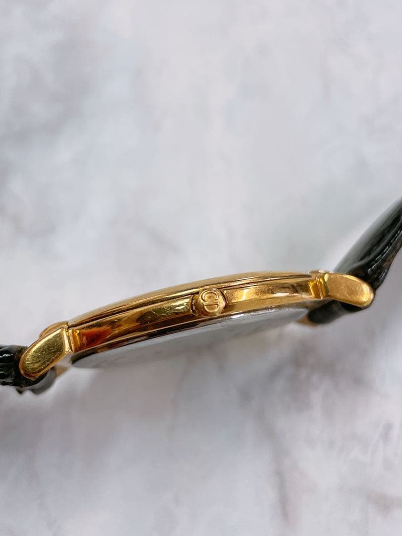 電池交換済み Christian Dior 腕時計 クォーツ ゴールド