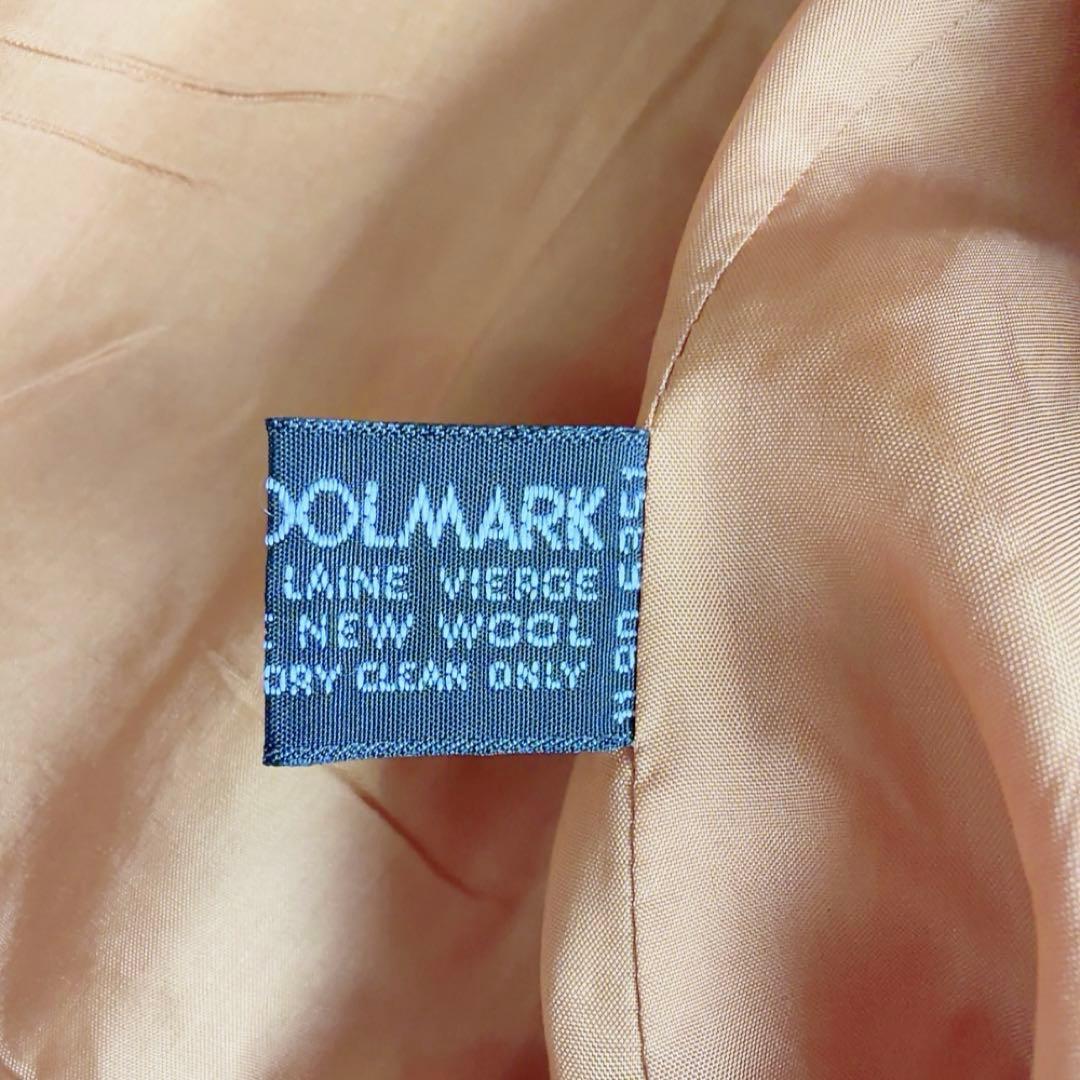 イヴサンローラン　ノーカラーツイードジャケット　木製ボタン　ウール　ヴィンテージ