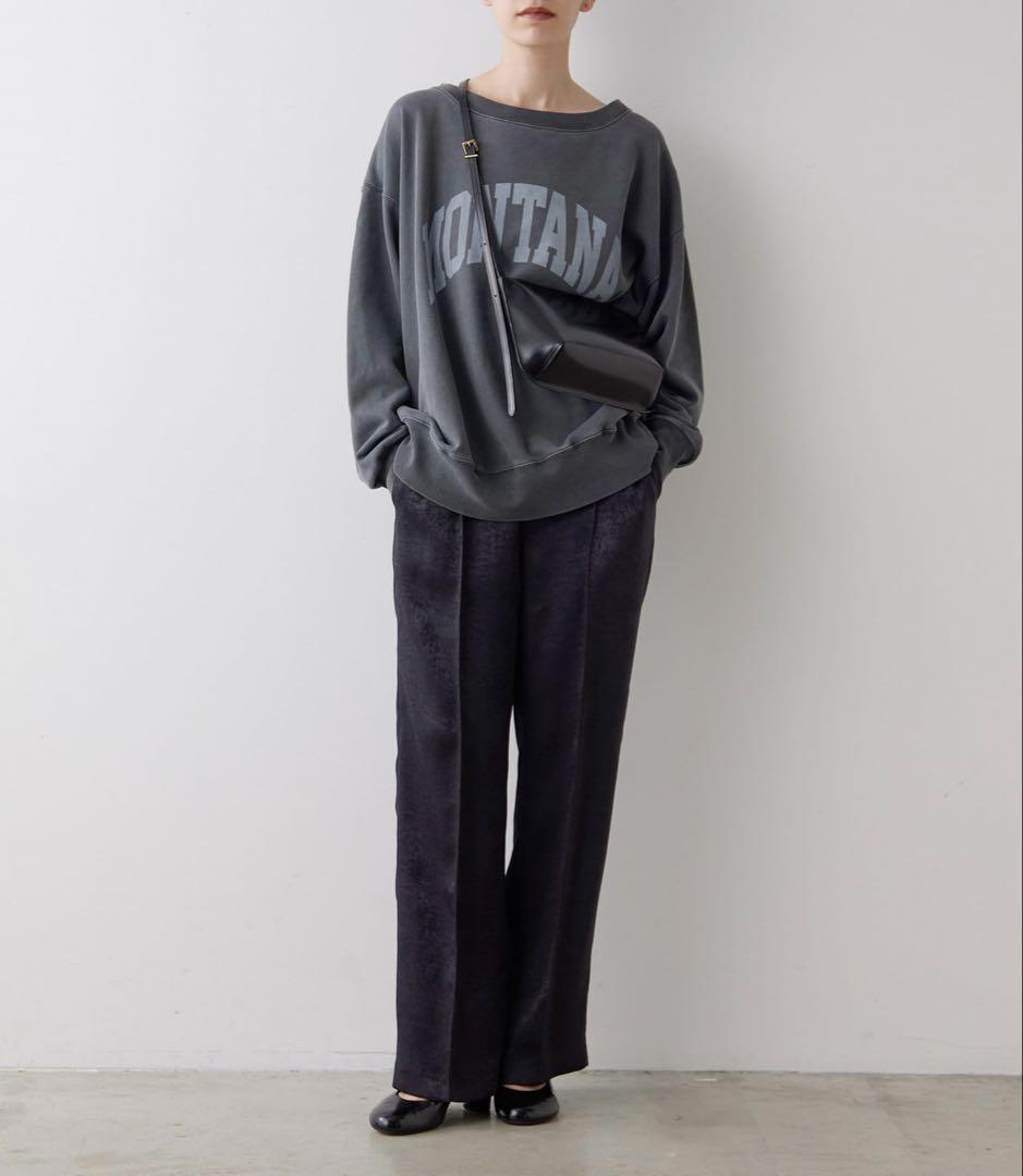 タグ類無 Whim Gazette ピグメントロゴウラケプルオーバー DG