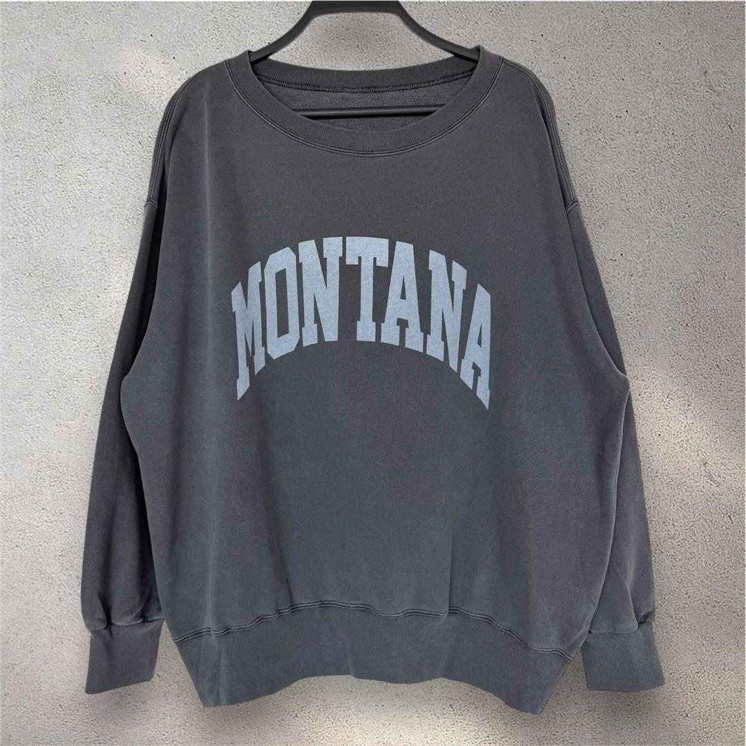 タグ類無 Whim Gazette ピグメントロゴウラケプルオーバー DG