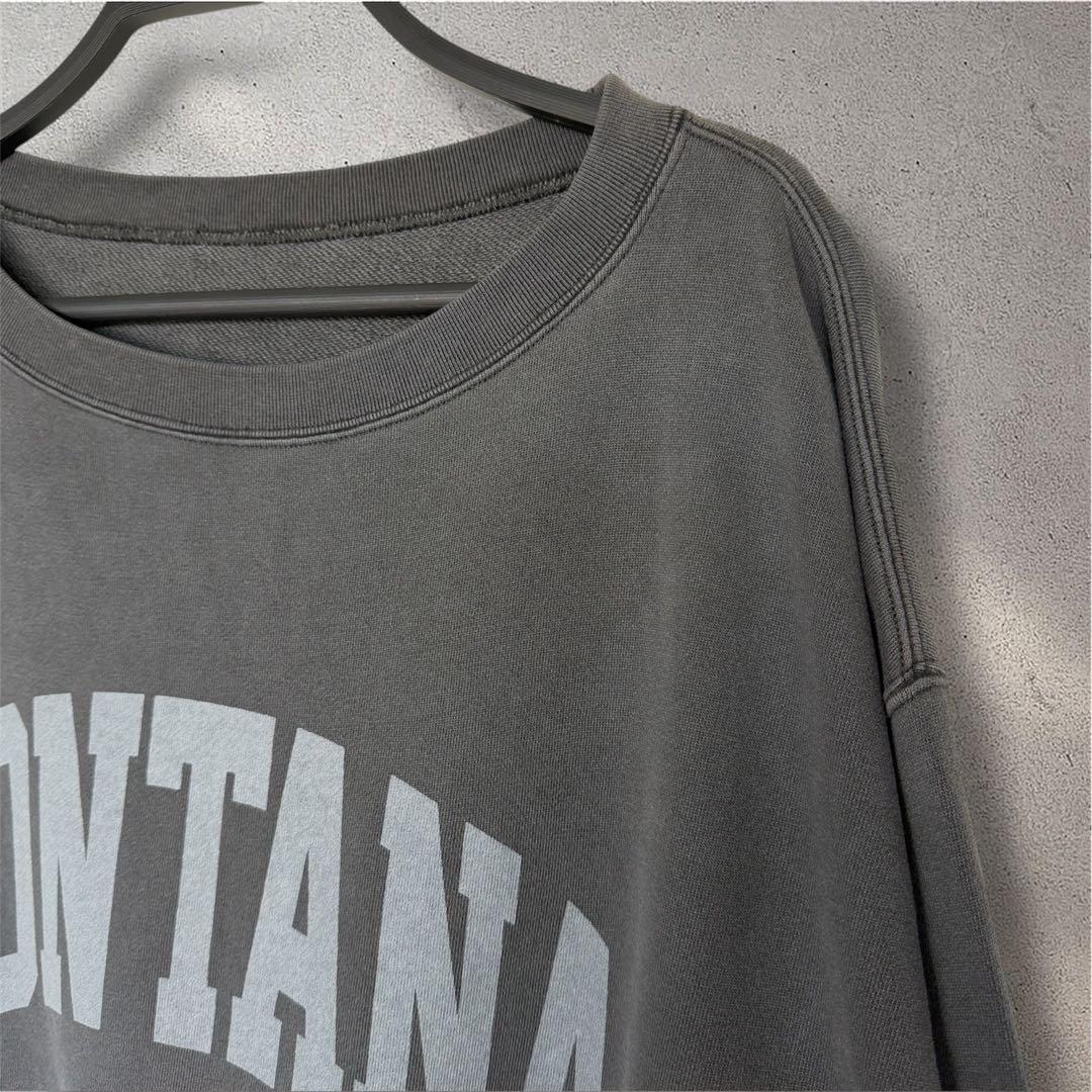 タグ類無 Whim Gazette ピグメントロゴウラケプルオーバー DG