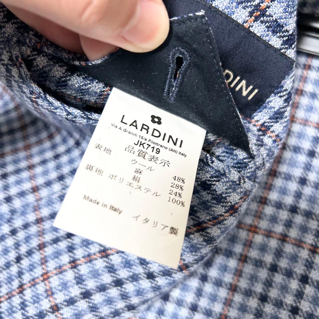 極美品　ラルディーニ　アンコンジャケット　テーラードジャケット　チェック　現行