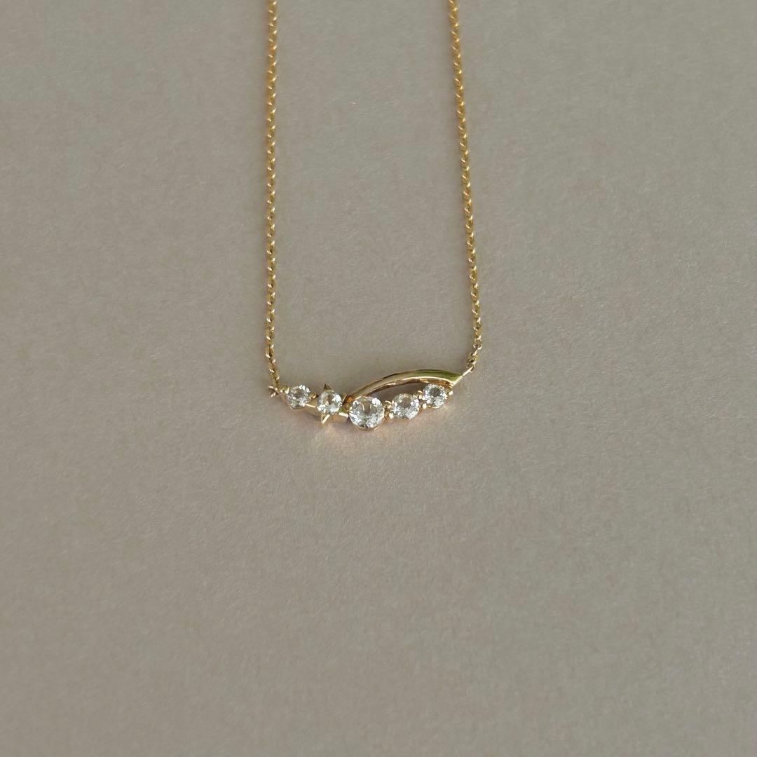 STAR JEWELRY ホワイトトパーズネックレス