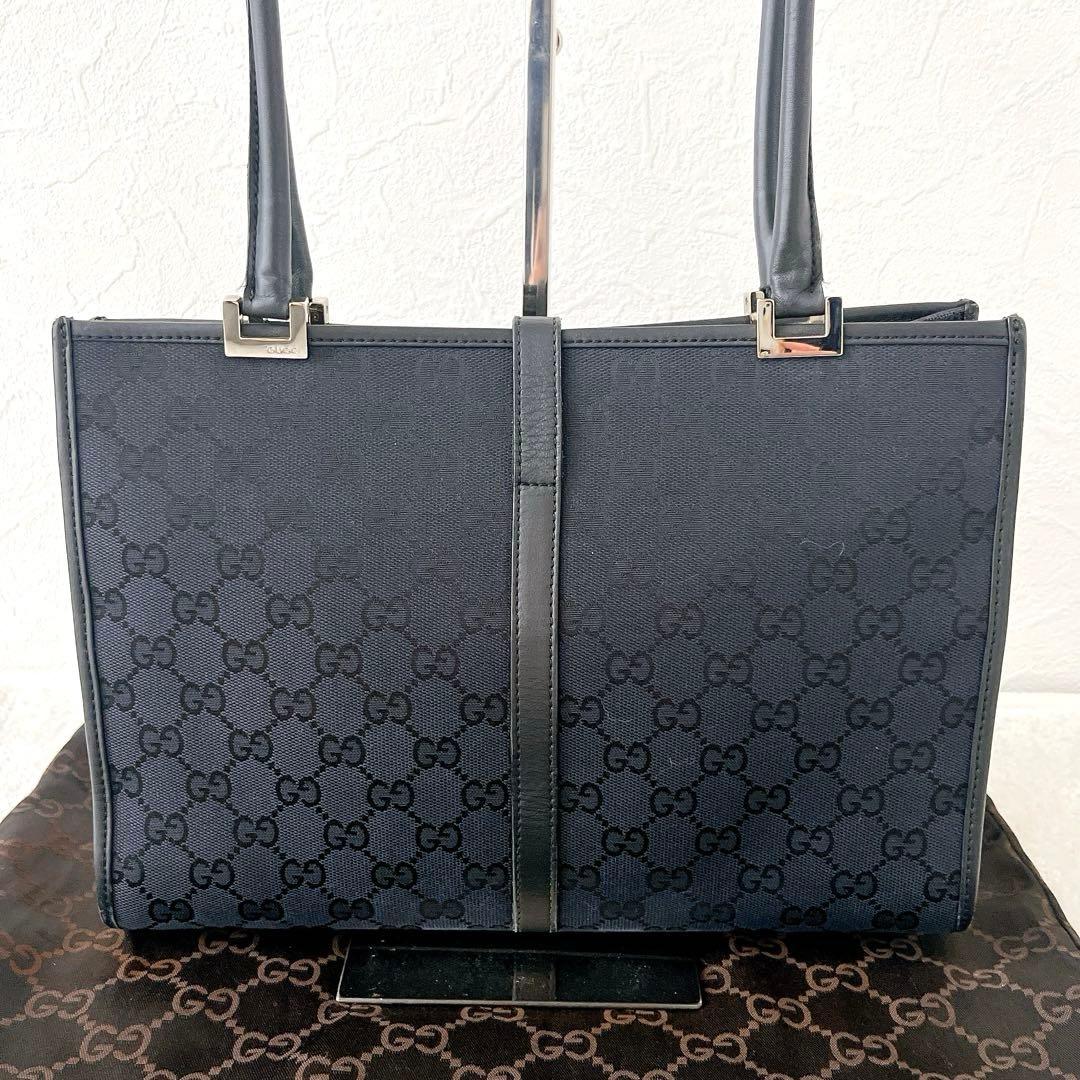 ★GUCCI★GGキャンバス ジャッキートートバッグ 黒ブラック 保存袋あり
