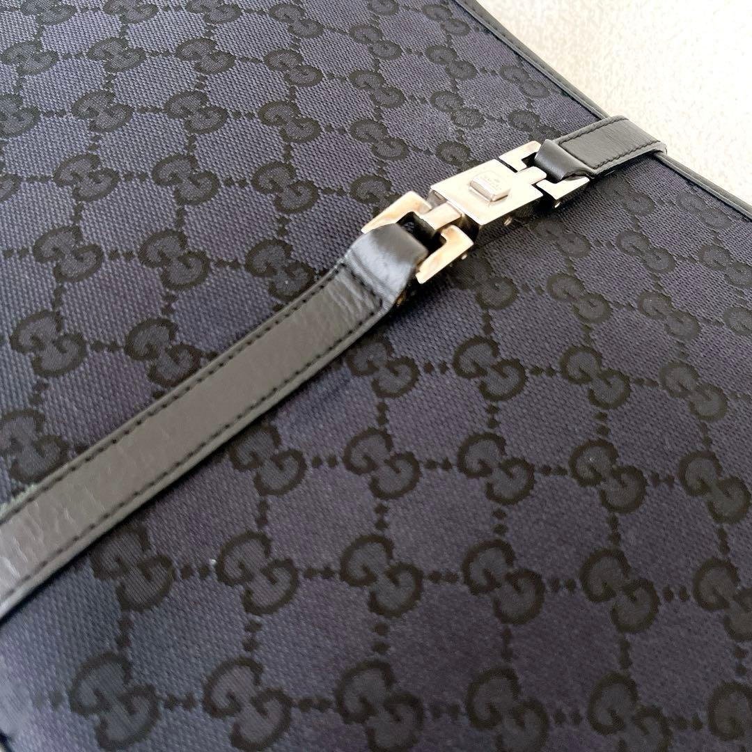 ★GUCCI★GGキャンバス ジャッキートートバッグ 黒ブラック 保存袋あり
