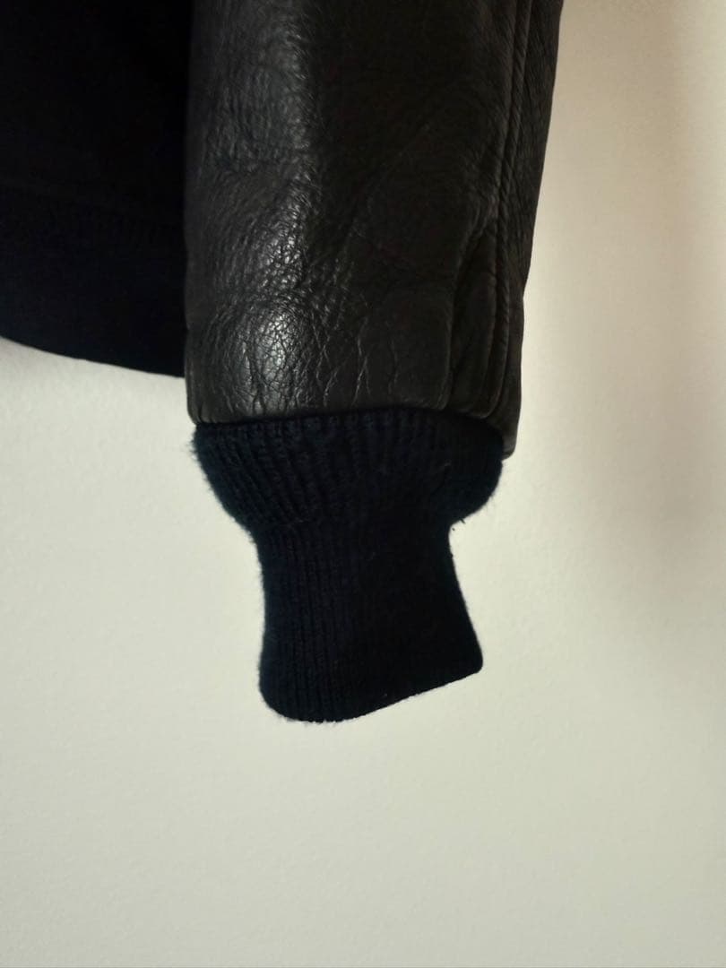 激渋　NEO BLOOD 袖本革　スタジャン ブラック