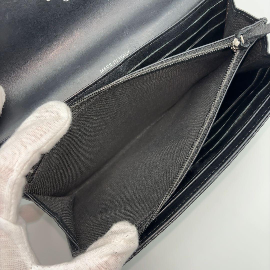 【美品】CHANEL ココマーク　キャビアスキン　ブラック 長財布